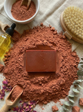 Moroccan red clay facial bar - 30 gm